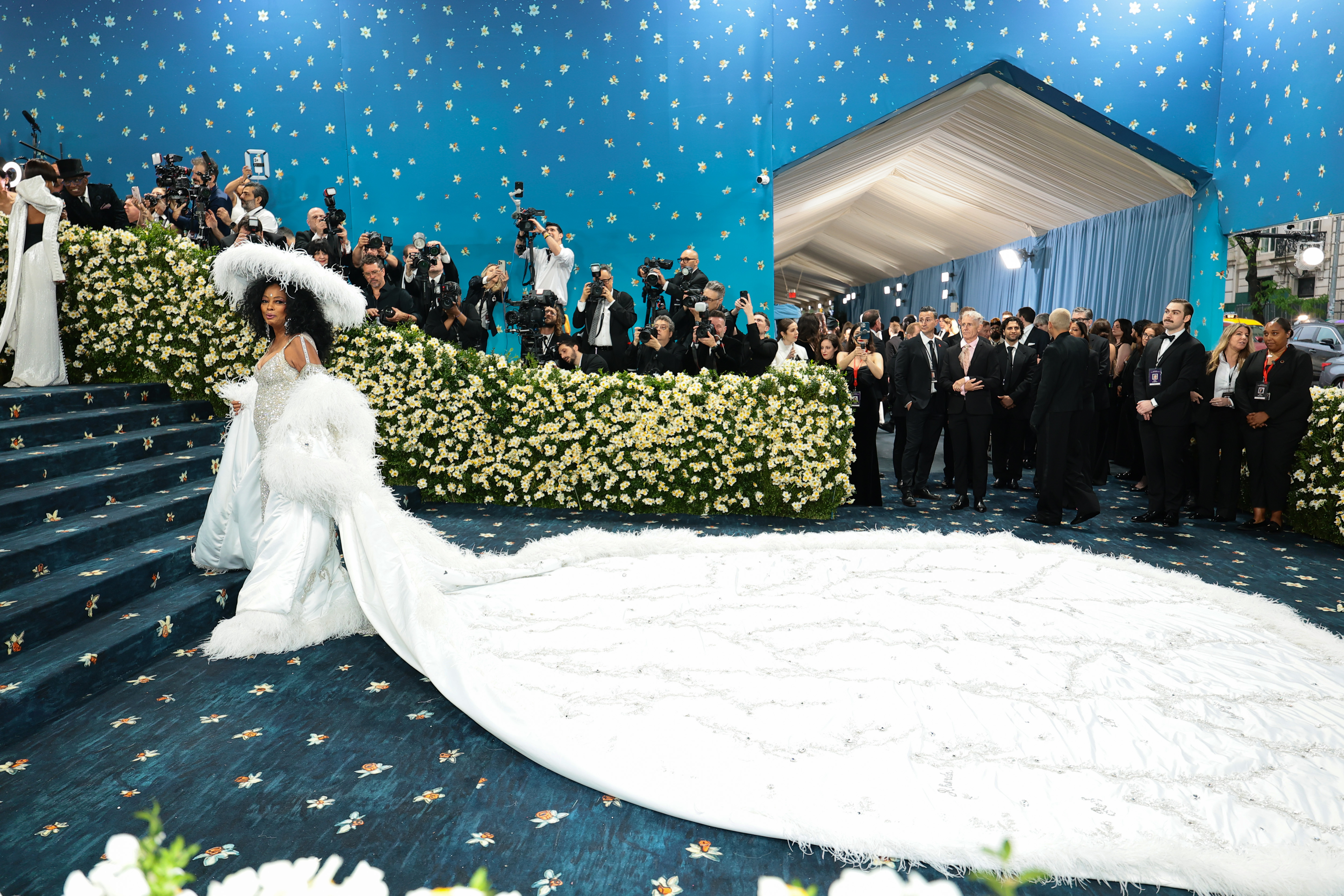 Diana Ross attends the 2025 Met Gala Celebrating "Superfine: Tailoring Black Style" at Metropolitan Museum of Art on May 05, 2025 in New York Cit