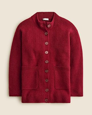 Lässiger Cardigan-Pullover im Milano-Stich