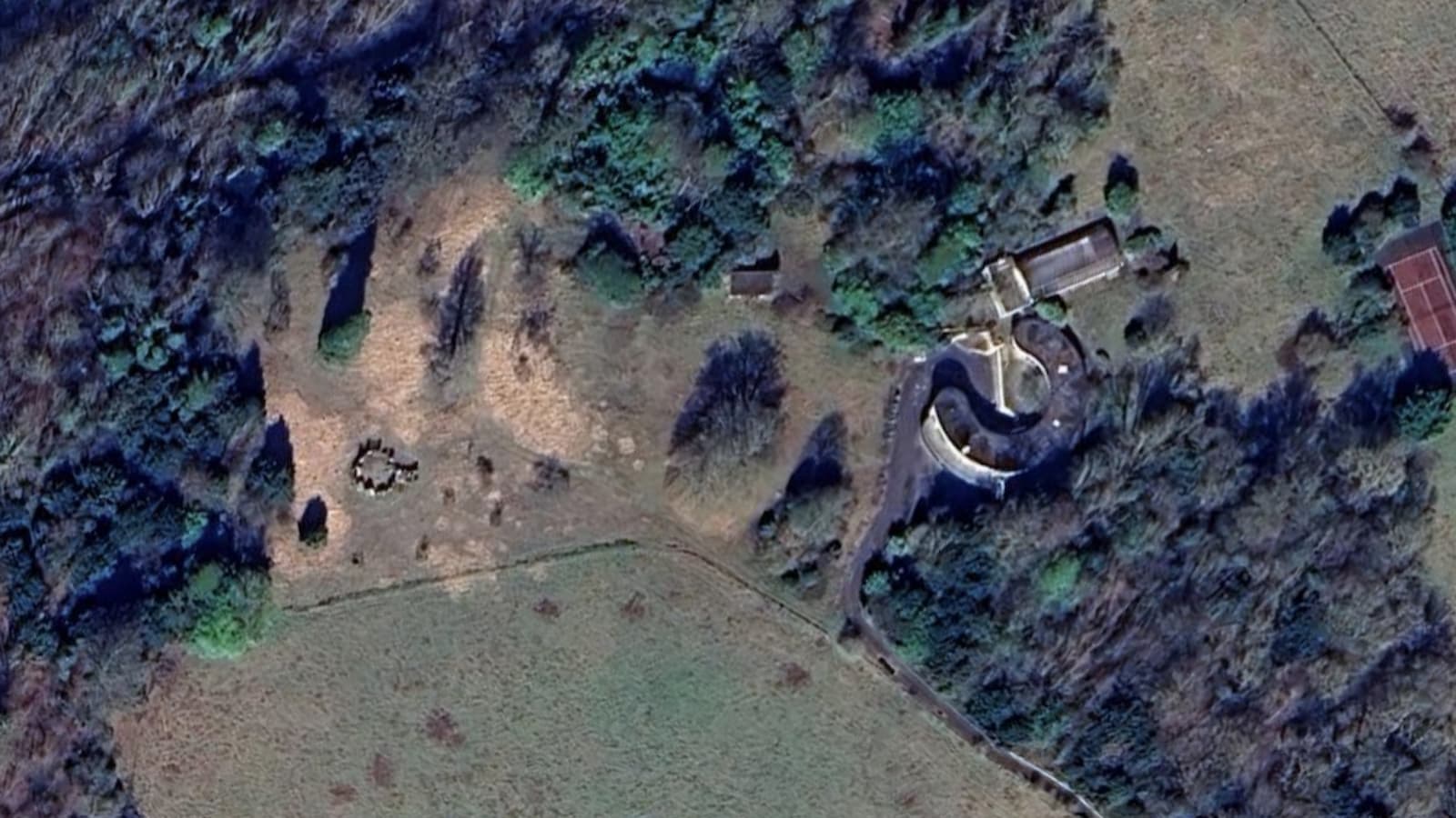 James Cordon&#039;s self build house as seen from above 