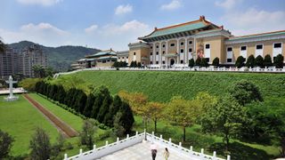 An exterior shot of The National Palace Museum in Taipei, Taiwan