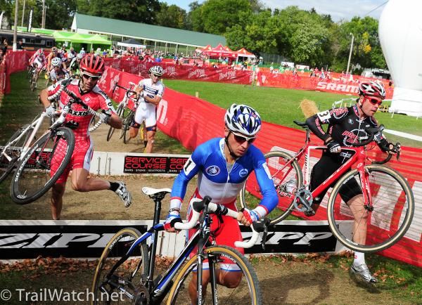 Francis Mourey and Jonathan Page (Planet Bike) chasing Johnson and Powers
