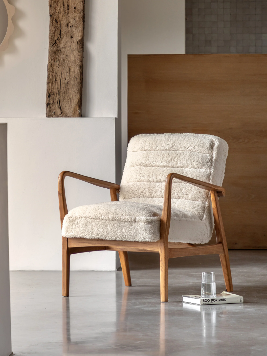 A faux sheepskin armchair from Gallery Direct