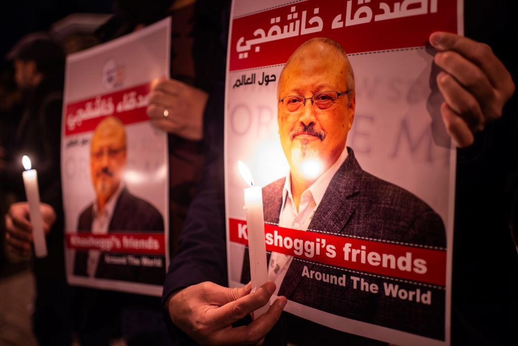 A memorial for Jamal Khashoggi.