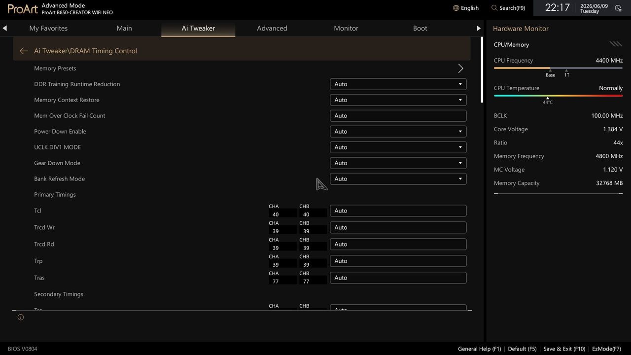 Asus B850-Creator Wifi Neo - BIOS