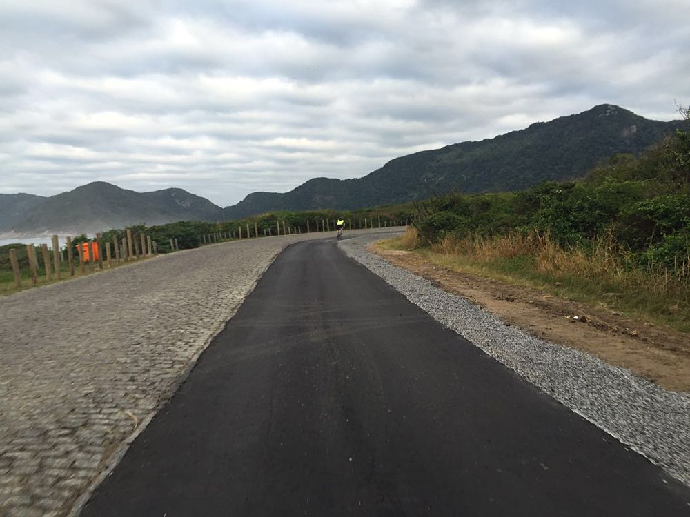 Rio Olympic Games cobbles partially paved over