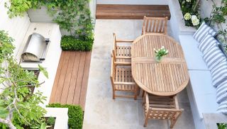 modern garden ideas: harrington porter small urban seating area