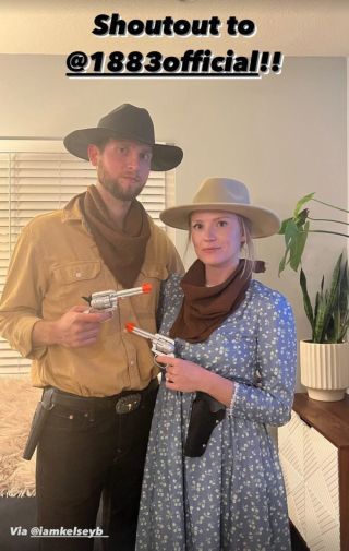 Yellowstone fans dressed as James and Margaret Dutton