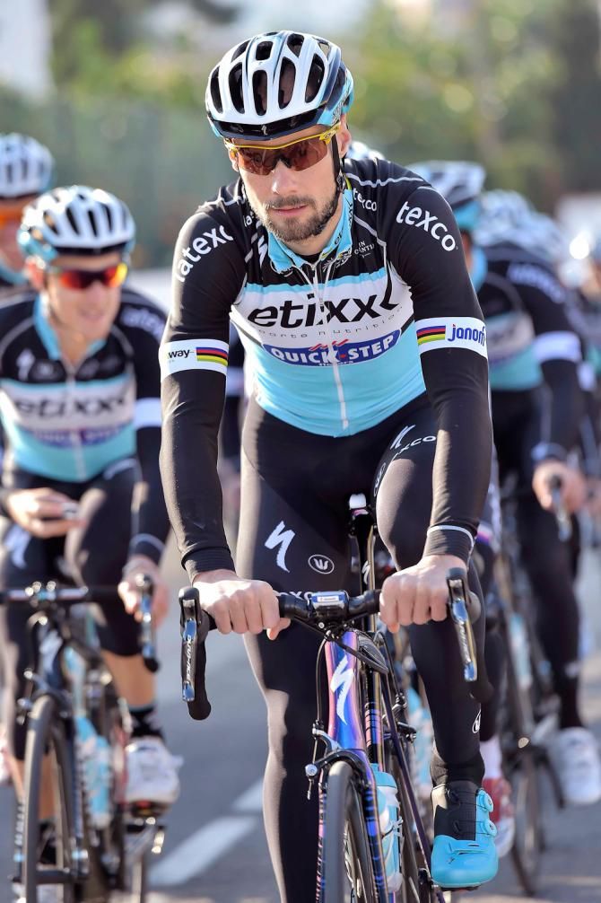 Etixx-QuickStep train in Calpe, Spain.