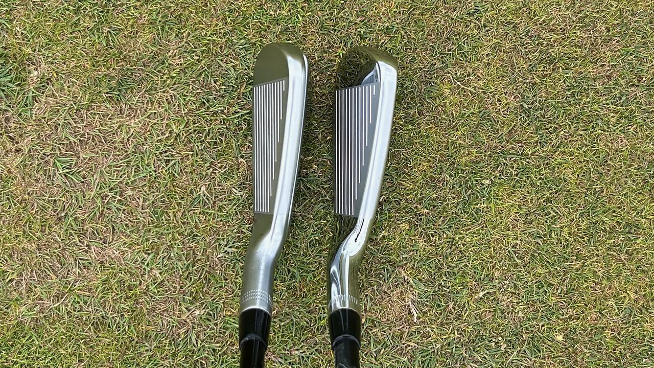 Photo of the Wilson Staff Model RB Utility Iron and its predecessor