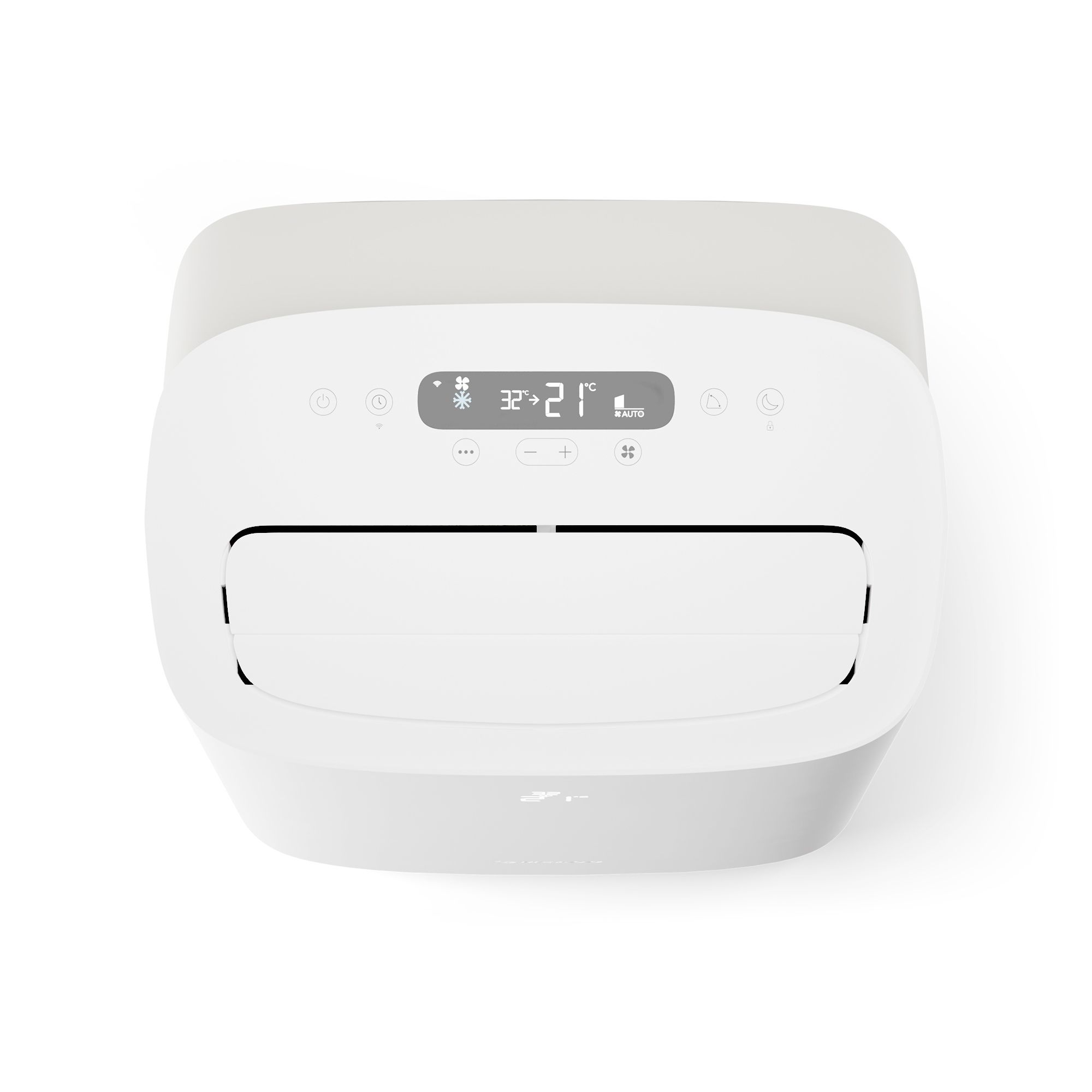 Cut out of the Meaco Cirro portable air conditioner (top view) on a white background