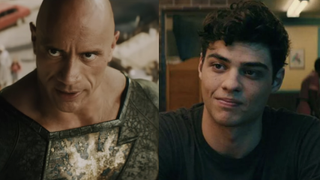 Dwayne Johnson and Noah Centineo side by side