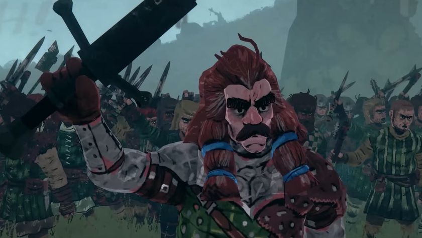 William Wallace raising a claymore in Tears of Metal