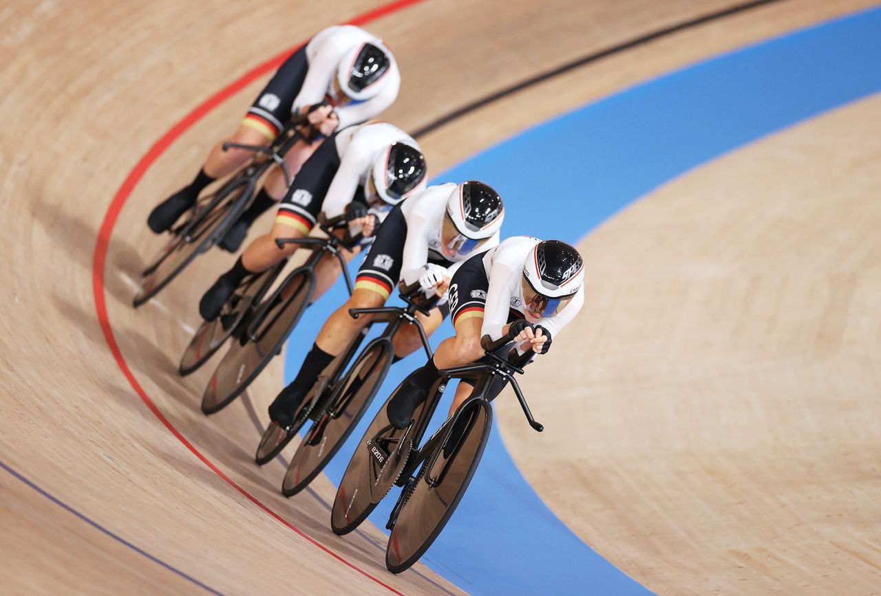 The German women team pursuit squad at Tokyo 2020