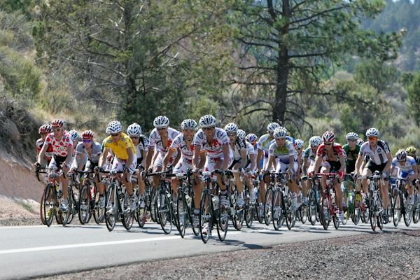 Rock Racing stayed on the front all day to protect the yellow jersey.