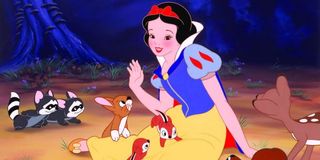 Snow White with her animal friends in Snow White and the Seven Dwarfs