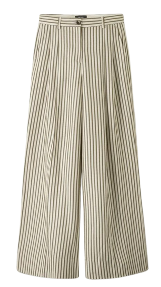 Fluid Stripe Straight-Leg Trouser