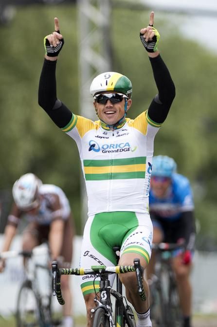 Two-from-two: Simon Gerrans (Orica-GreenEdge) celebrates victory at the GP de Montr&eacute;al