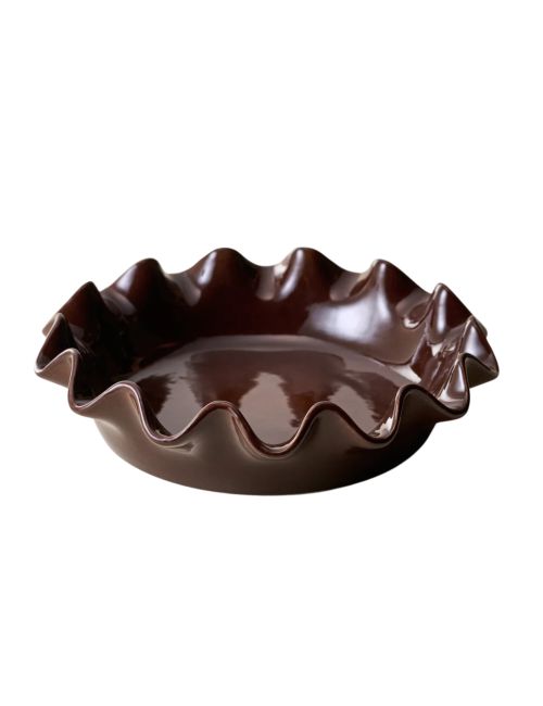 Chocolate Scalloped Pie Dish