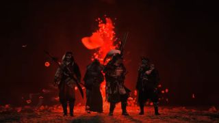 Four warriors in Ghost of Tsushima: Legends