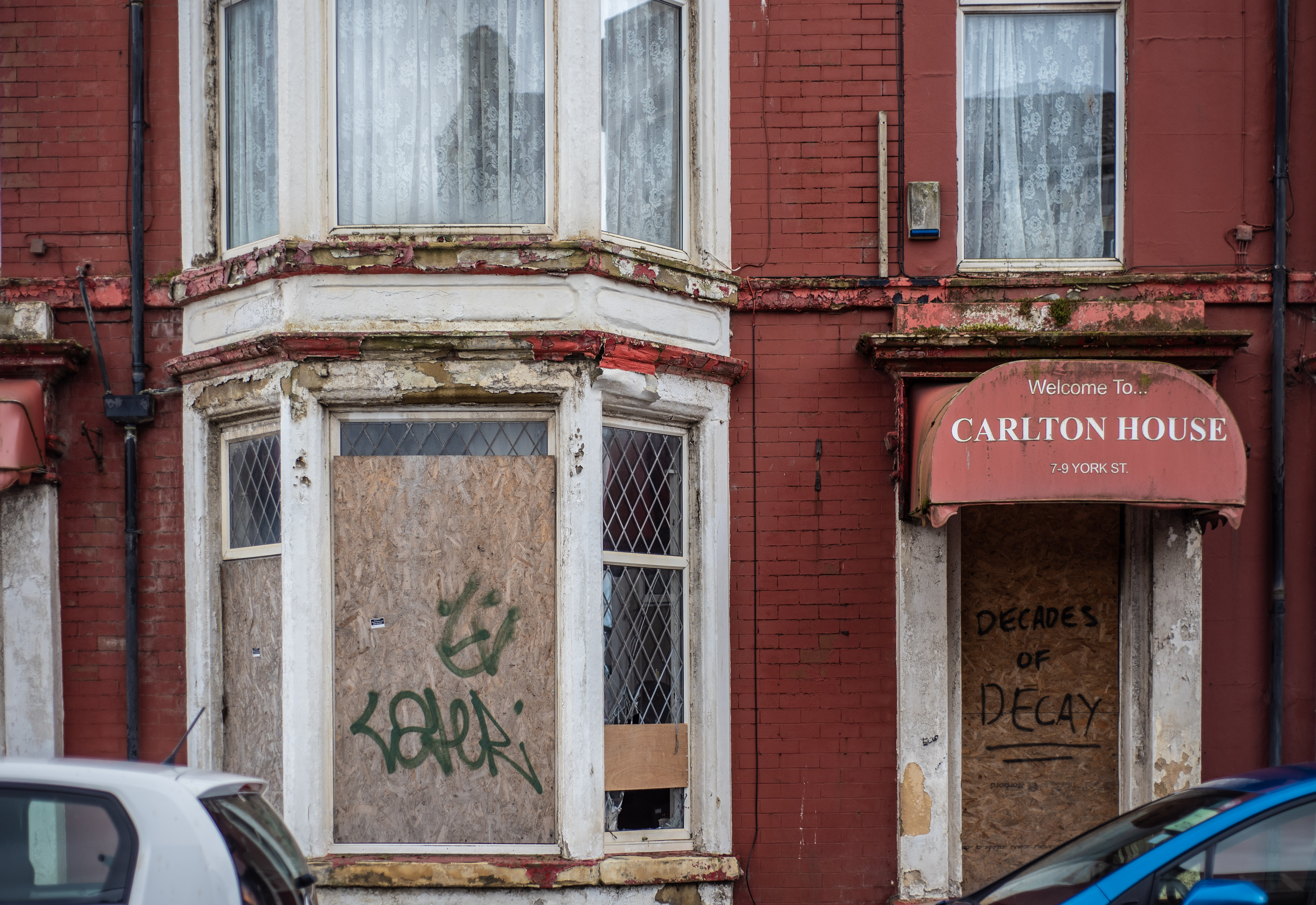 As the words on the door duly affirm, this is the result of decades of decay