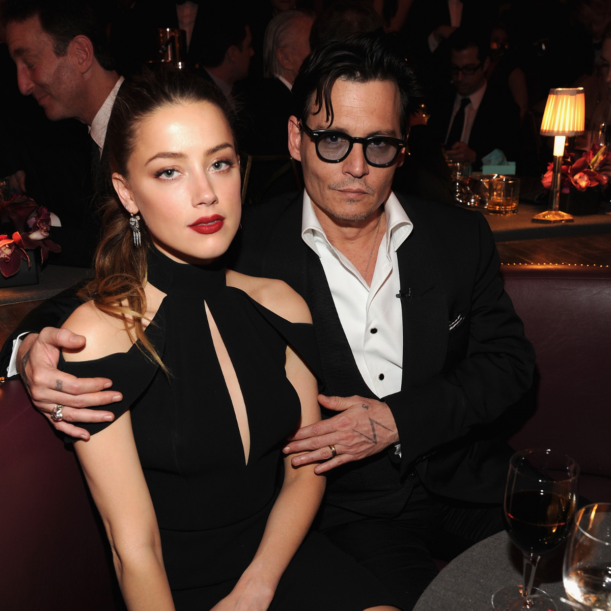 Amber Heard and Johnny Depp attend Spike TV's Don Rickles: One Night Only 2014