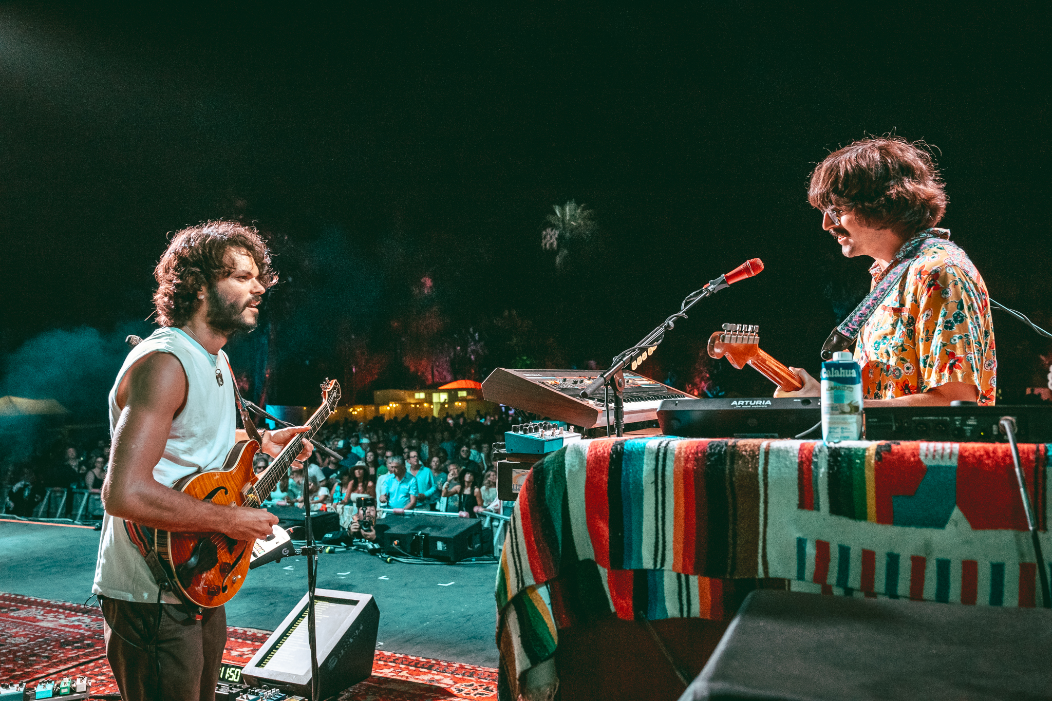 Goose guitarist Rick Mitarotonda and guitarist/keyboardist Peter Anspach perform on May 10, 2025