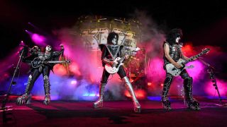 Kiss onstage