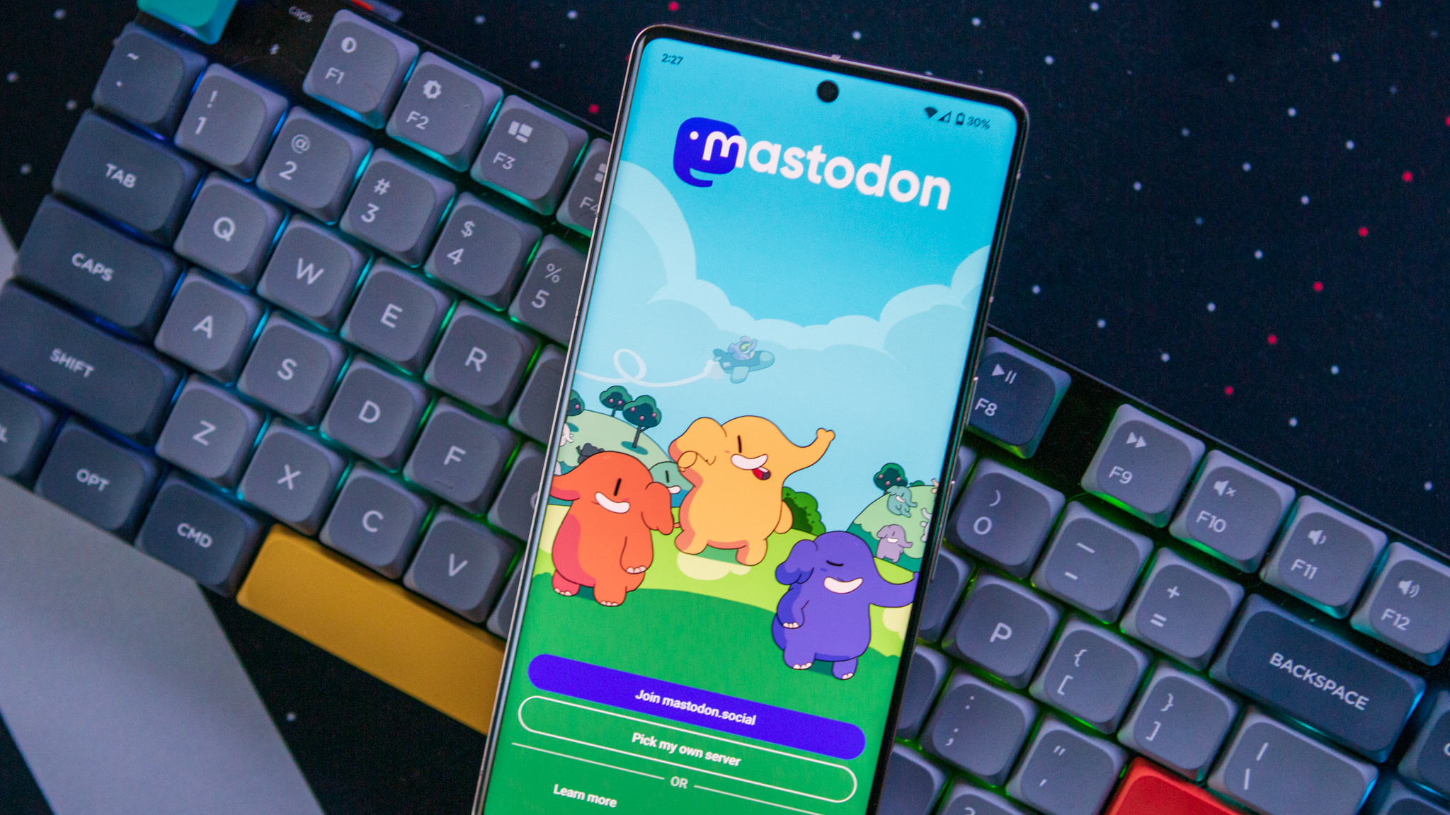 Mastodon launch screen