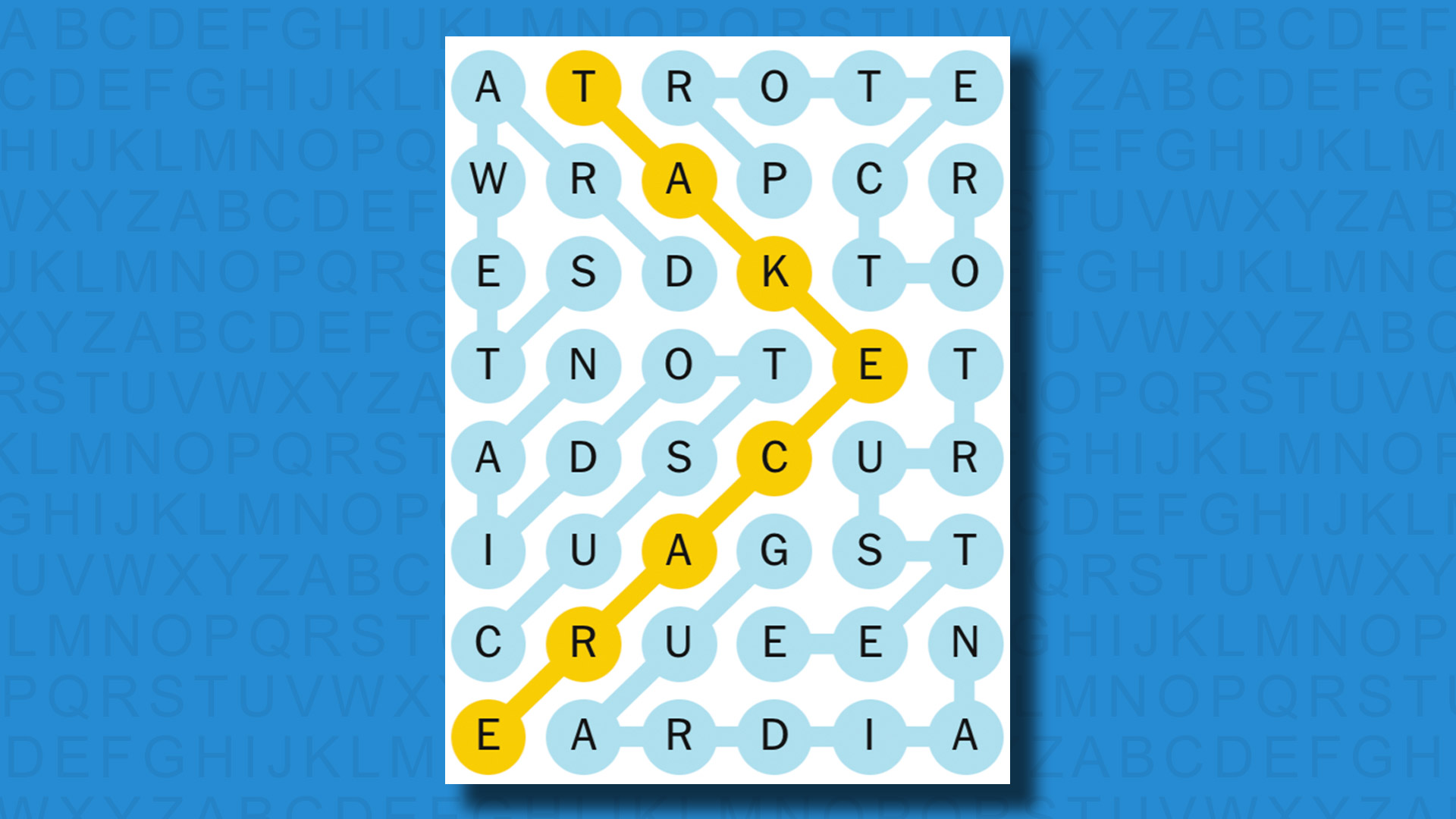 NYT Strands answers for game 445 on a blue background