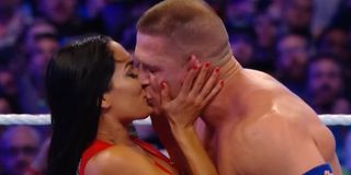 John Cena Nikki Bella during WrestleMania 2017