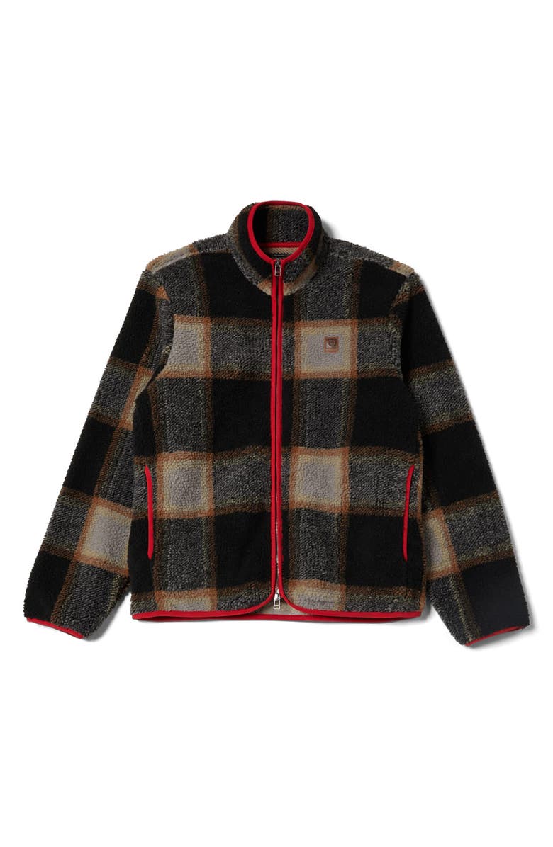Buffalo Plaid Fleece Zip-Up Jacket
