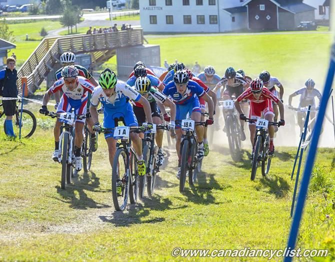 Team Italy's Luca Braidot at the front at the start