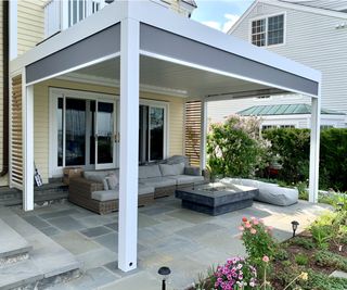 Pergola with roof