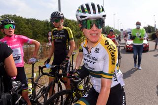 Australian road race champion Amanda Spratt (Mitchelton-Scott-Scott) – pictured at the 2020 Giro Rosa – will be replaced in the national squad for the road race at the World Championships by Canyon-SRAM’s Tiffany Cromwell