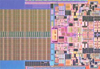 Die-image of Intel's first 45 nm processor, codenamed