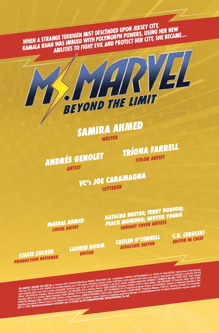 Ms. Marvel: Beyond the Limit #1