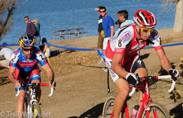 Todd Wells (Specialized) being marked by Johnson