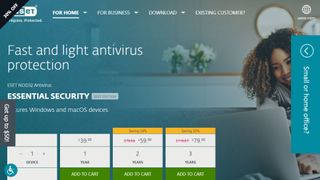 ESET NOD32 Antivirus website screenshot