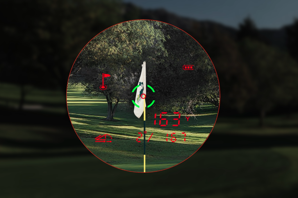 The viewfinder of the Mileseey GenePro G1 laser