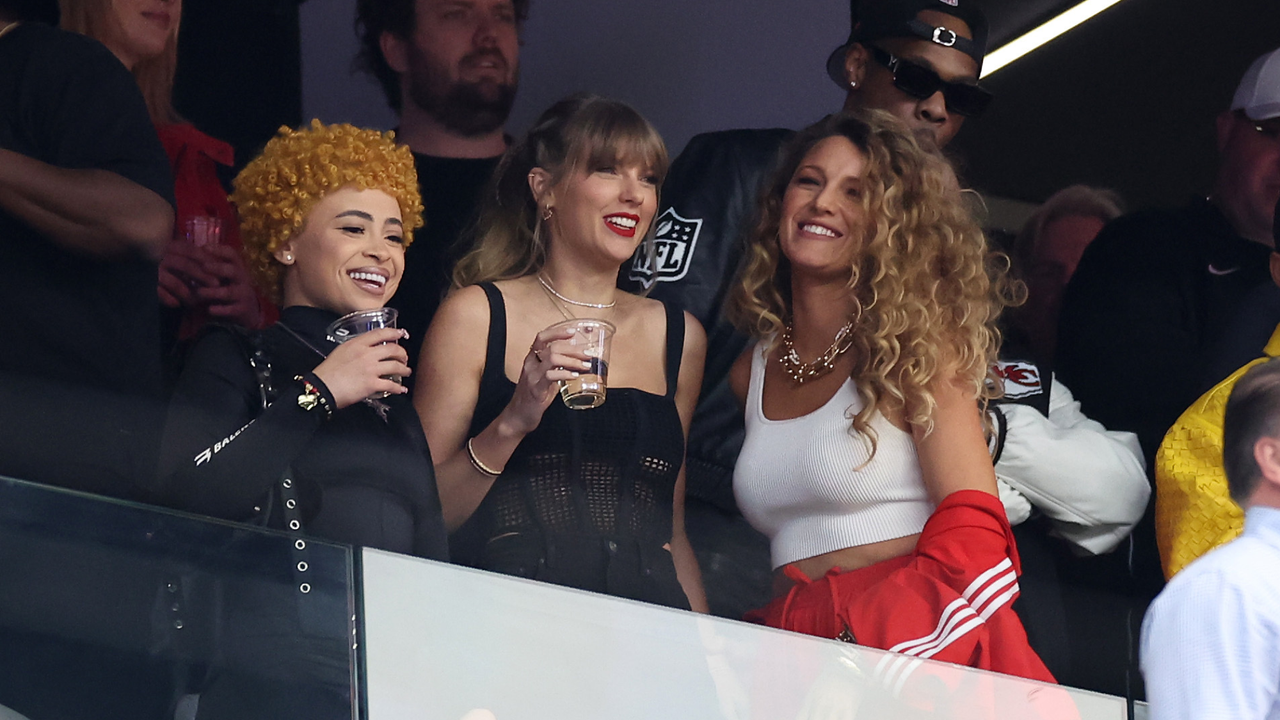 Blake Lively and Taylor Swift at the Super Bowl 2024