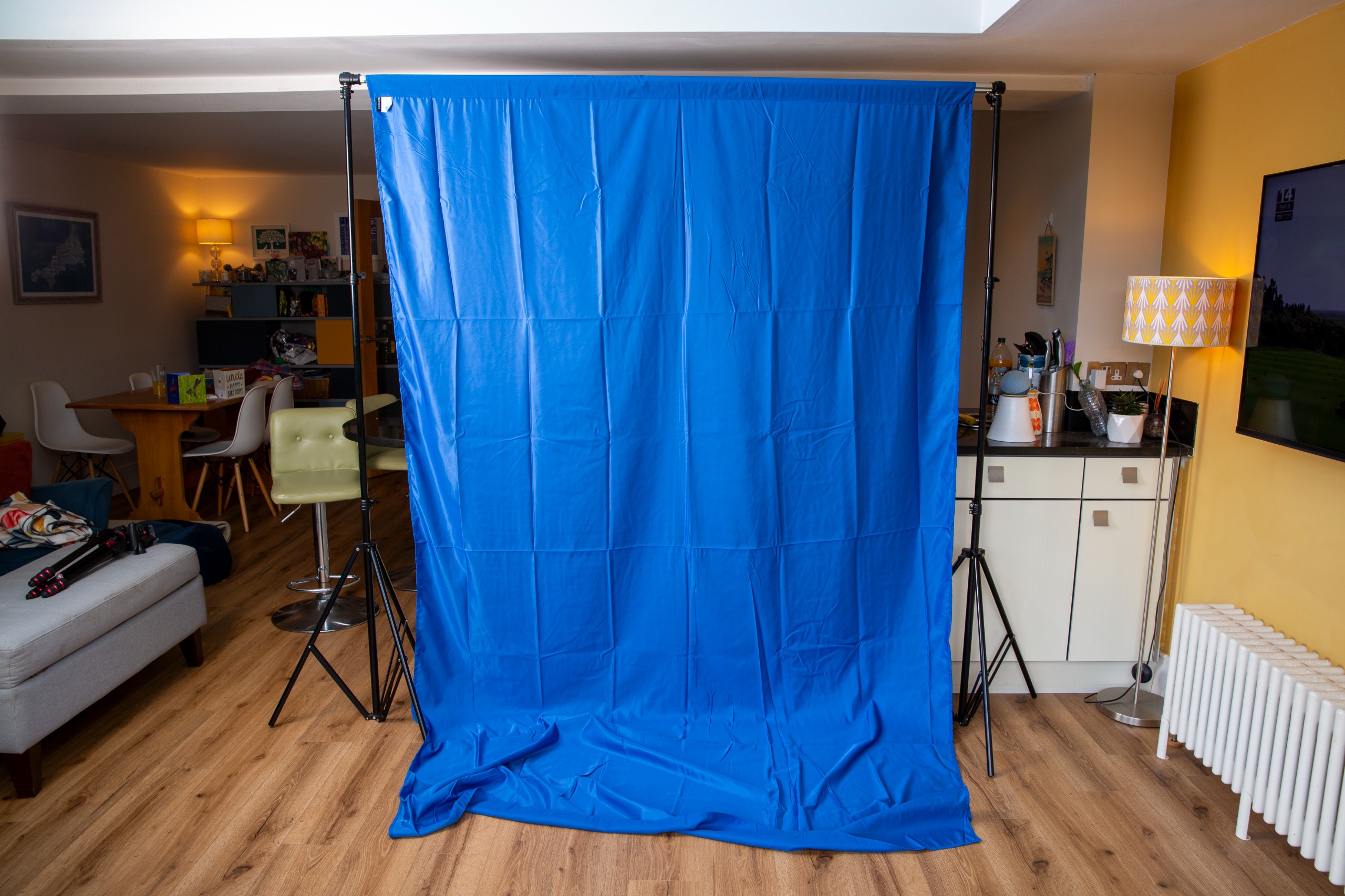 Neewer polyester muslin backdrops blue green white