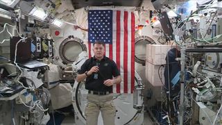 NASA astronaut Shane Kimbrough pays tribute to the victims of the Sept. 11, 2001 terrorists attacks on the United States on their 20th anniversary from the Kibo lab of the International Space Station.