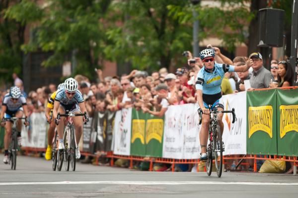 Theresa Cliff Ryan (ExergyTWENTY12) wins the Uptown Criterium, her second stage win.