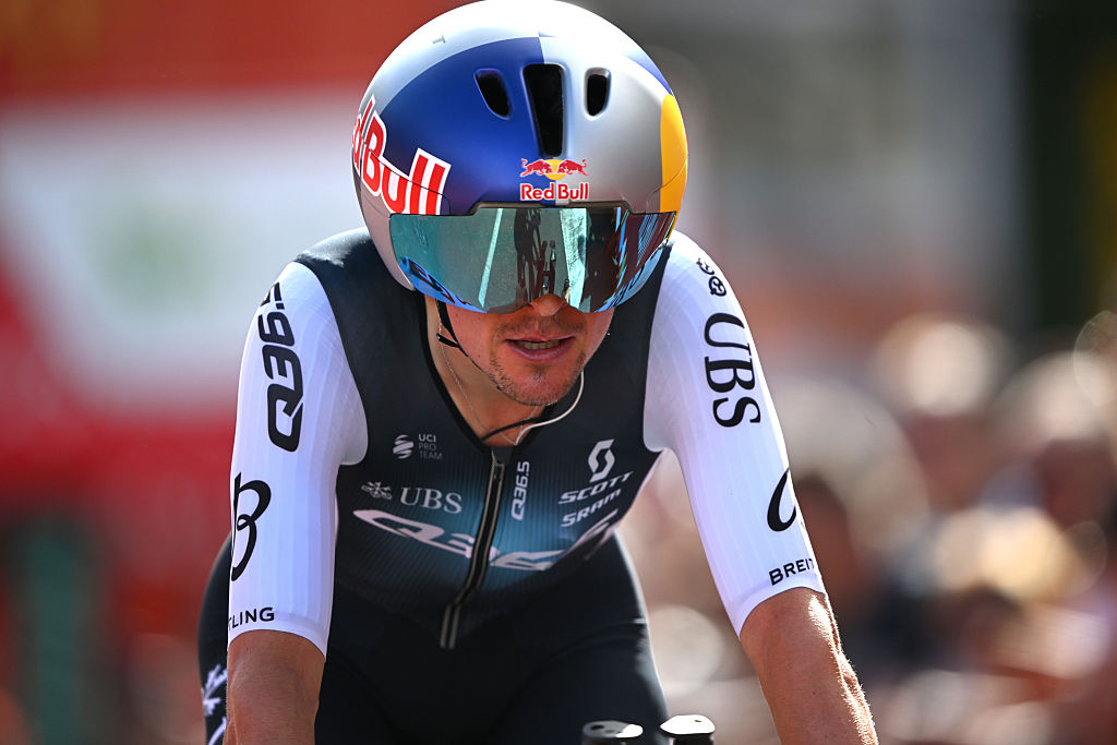VALLADOLID, SPAIN - SEPTEMBER 11: Thomas Pidcock of Great Britain and Team Q36.5 Pro Cycling crosses the finish line during the La Vuelta - 80th Tour of Spain 2025, Stage 18 a 12.2km individual time trial stage from Valladolid to Valladolid / Stage shortened for safety reasons / #UCIWT / on September 11, 2025 in Valladolid, Spain. (Photo by Dario Belingheri/Getty Images)