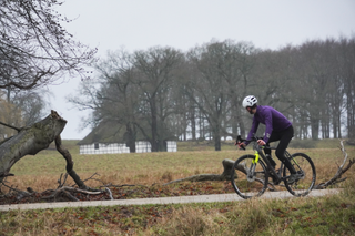 Image shows a person gravel riding in Denmark