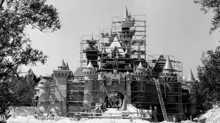 Disneyland castle construction