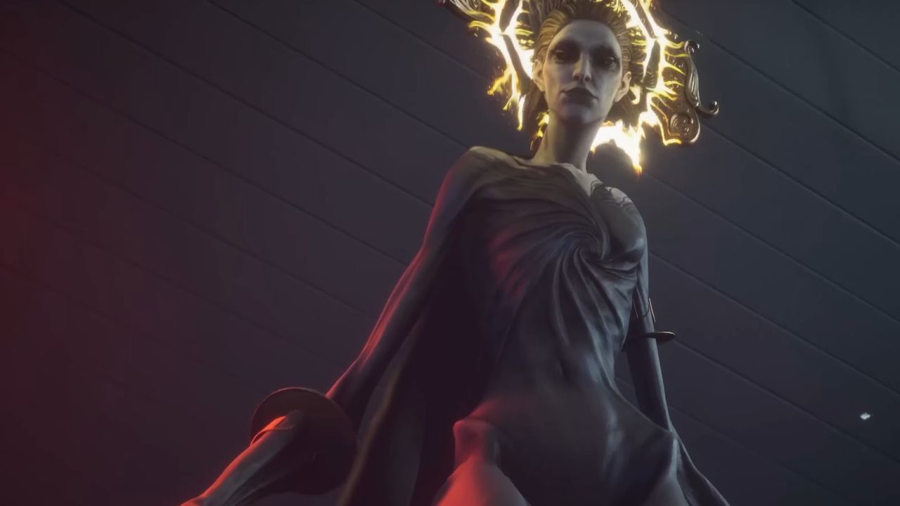 A vampire with a burning halo