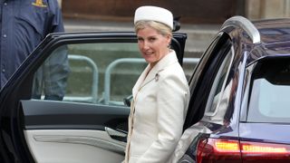Sophie Duchess of Edinburgh getting out of her car