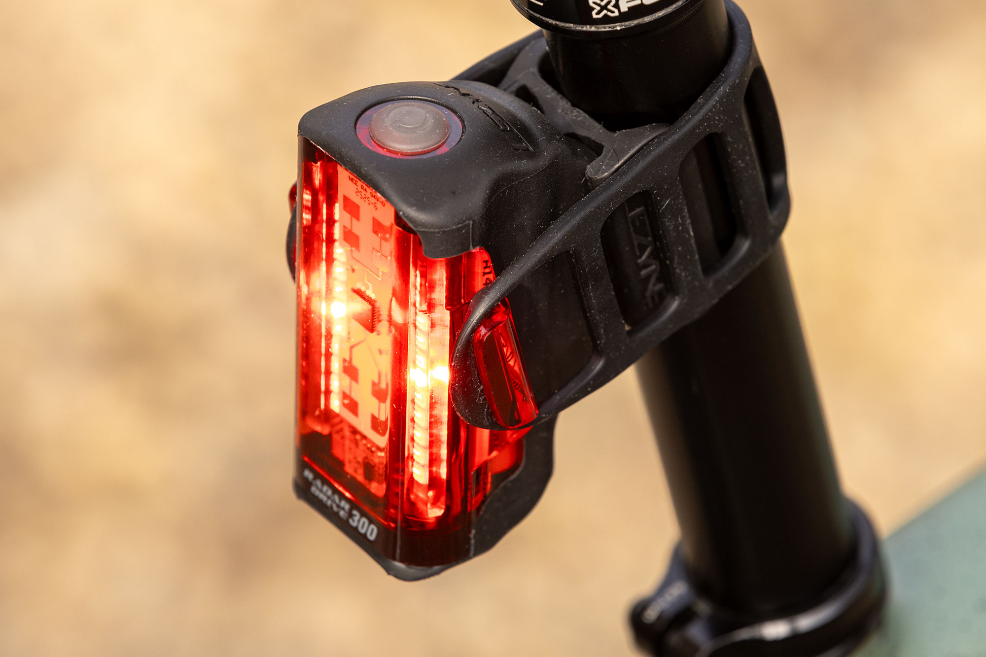 Lezyne Radar Drive Rear pictured three-quarters on from the rear.