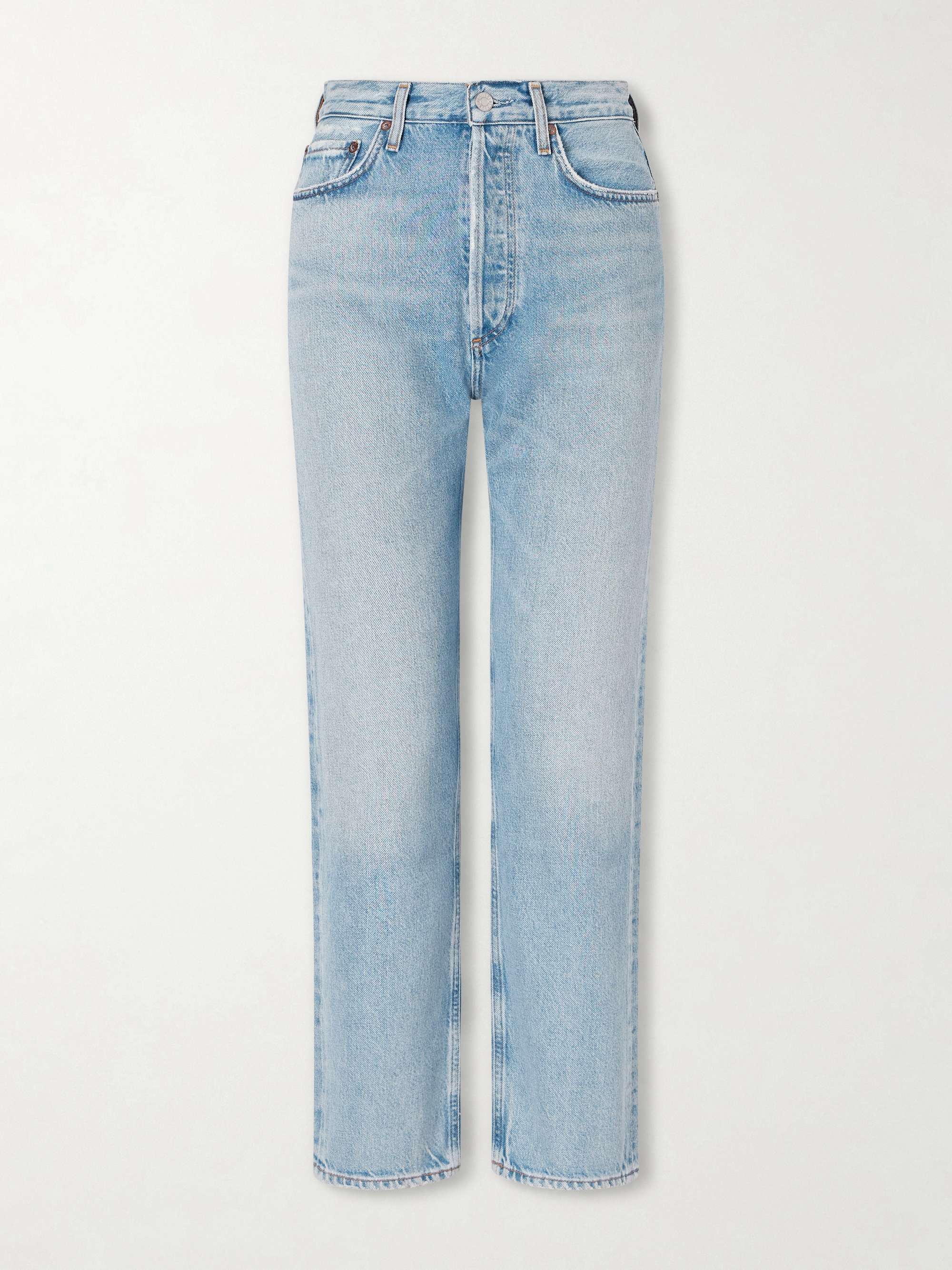 '90s Pinch Waist Cropped High-Rise Straight-Leg Jeans